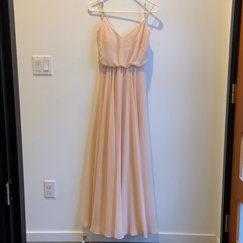 Jenny Yoo Inesse blush dress size 4
